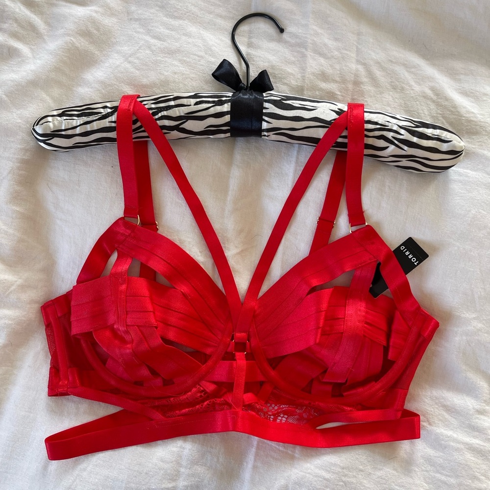 Torrid Red Strappy Bra